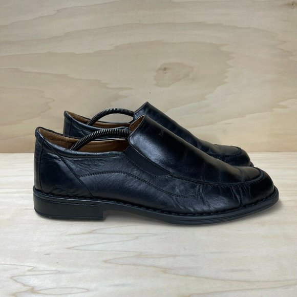 Josef Seibel Mens Leather Slip On Low Top Moc Toe Black Loafer Shoes Size US 13 main image 9